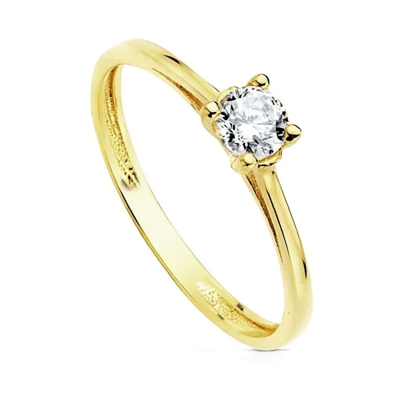 Solitario oro 18k circonita [AB3057]