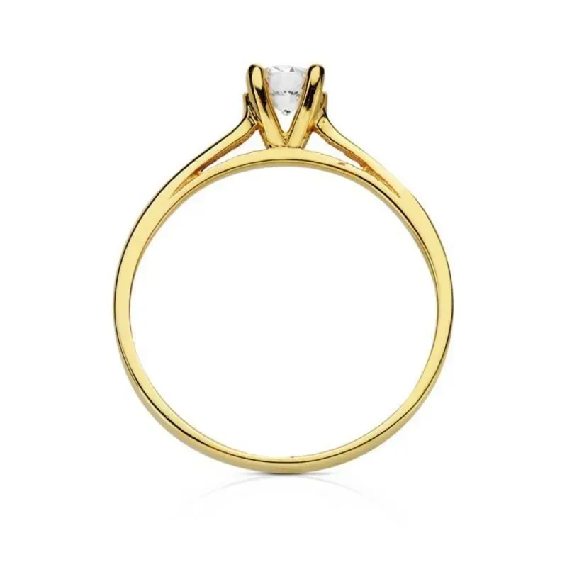 Solitario oro 18k circonita [AB3057]