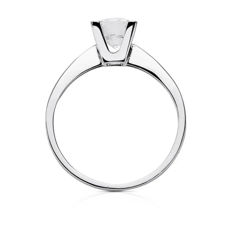 Solitario oro blanco 18k circonita [AB3068]