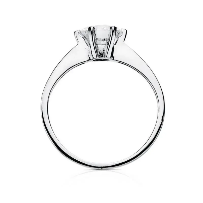 Solitario oro blanco 18k circonita [AB3070]