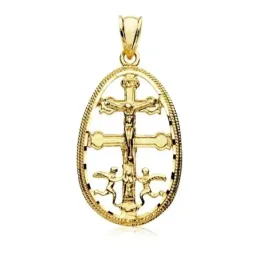 Colgante oro 9k cruz de Caravaca 29mm. 2,50gr. [AB3263]