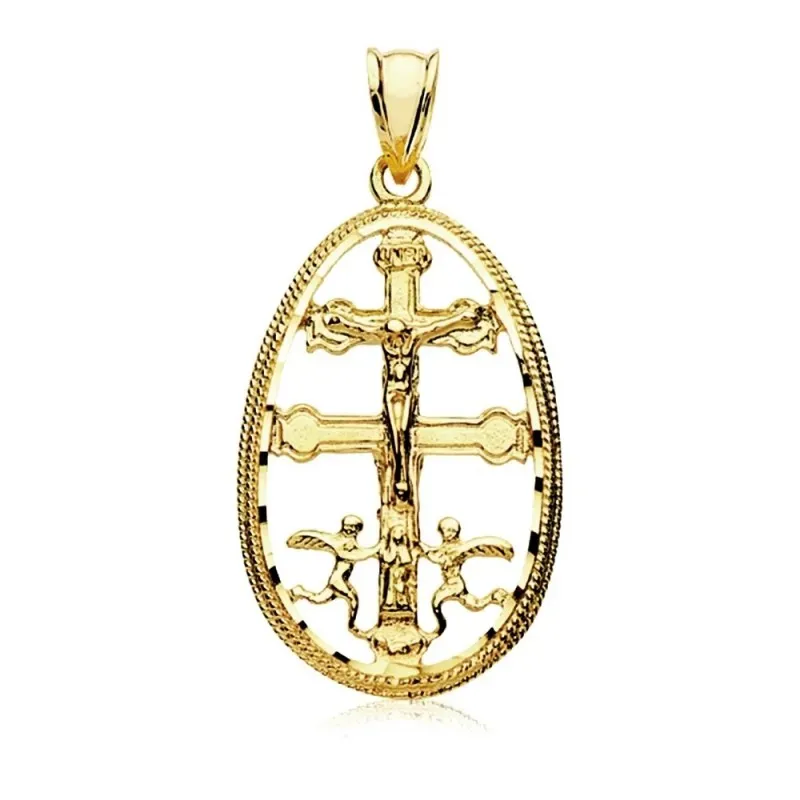 Colgante oro 9k cruz de Caravaca 29mm. 2,50gr. [AB3263]