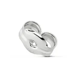 Fornitura oro blanco 18k redonda presión. 1 unidad  [AB3290]
