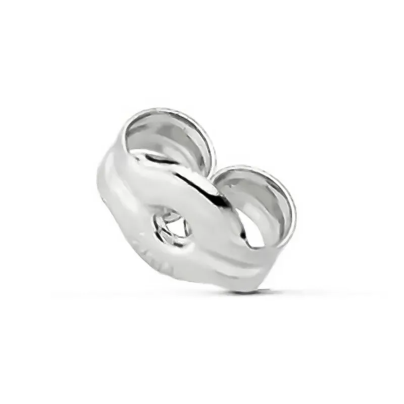 Fornitura oro blanco 18k redonda presión. 1 unidad  [AB3290]