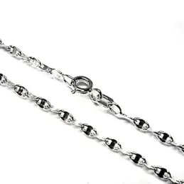 Cadena plata Ley 925m 40 cm. lumina 0,50 mm. lisa [AB3489]