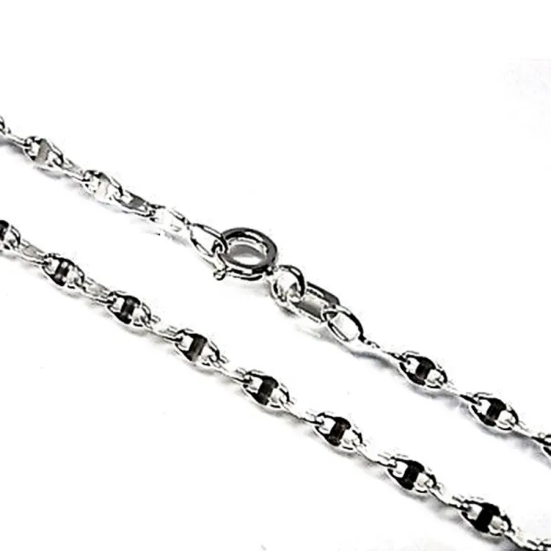 Cadena plata Ley 925m 40 cm. lumina 0,50 mm. lisa [AB3489]