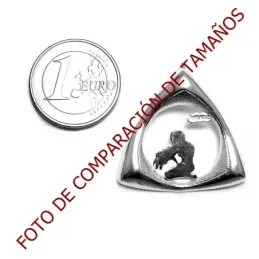 Colgante horóscopo plata Ley 925m Acuario triangular 33mm. [AB4156]