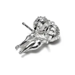 Colgante horóscopo plata Ley 925m Géminis busto 33mm. [AB4166]
