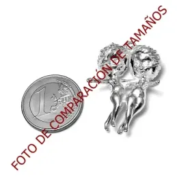 Colgante horóscopo plata Ley 925m Géminis busto 33mm. [AB4166]