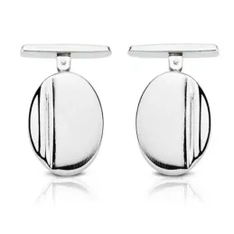 Gemelos oro blanco 18k oval 18mm. [AB4201GR]