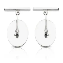 Gemelos oro blanco 18k oval 18mm. [AB4201GR]