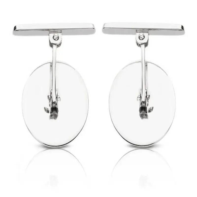 Gemelos oro blanco 18k oval 18mm. [AB4201GR]