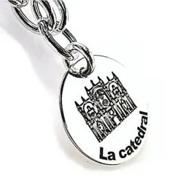 Pulsera plata Ley 925m asas motivos discos 15 mm. Granada [AB4302]