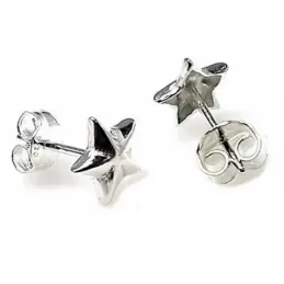 Pendientes plata Ley 925m motivo estrella [AB4303]