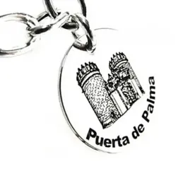 Pulsera plata Ley 925m Badajoz asas motivos discos 15 mm. [AB4308]