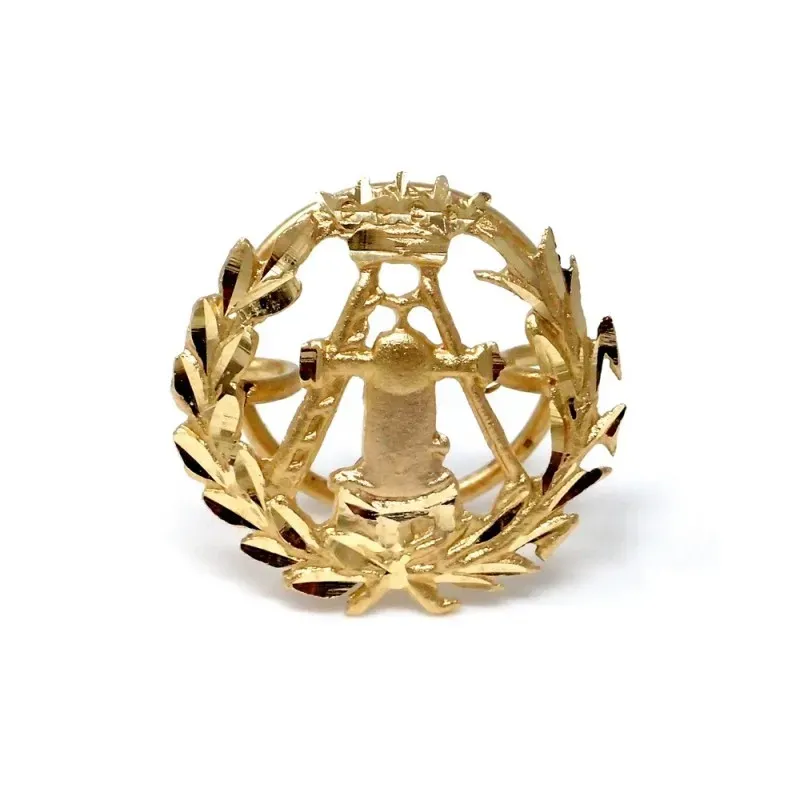 Pin solapa Topografía oro 18k insignia profesional 16mm.