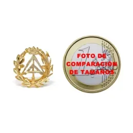 Pin solapa Aparejador oro 18k insignia profesional 16mm.