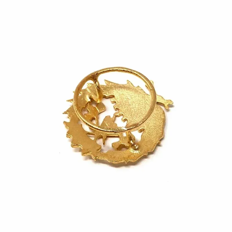 Insignia profesional Económicas oro 18k escudo pin solapa 17.6mm.