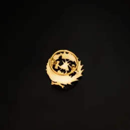 Insignia profesional Económicas oro 18k escudo pin solapa 17.6mm.