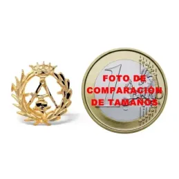 Insignia profesional Arquitectura oro 18k escudo pin solapa 16.6mm.