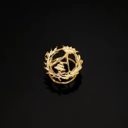 Insignia profesional Arquitectura oro 18k escudo pin solapa 16.6mm.