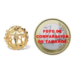 Insignia profesional Telecomunicaciones oro 18k escudo pin solapa 15.7mm.