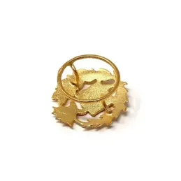 Insignia profesional Medicina oro 18k escudo pin solapa 17.7mm.