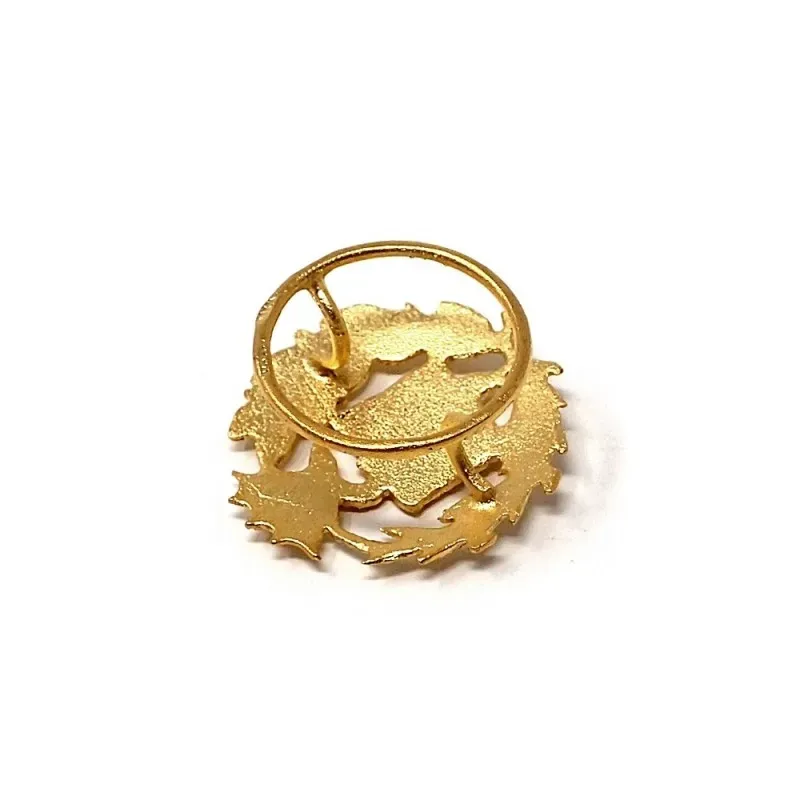 Insignia profesional Medicina oro 18k escudo pin solapa 17.7mm.