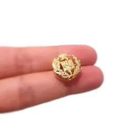 Insignia profesional Medicina oro 18k escudo pin solapa 17.7mm.