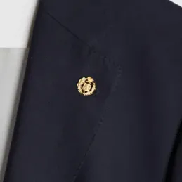 Insignia profesional Medicina oro 18k escudo pin solapa 17.7mm.