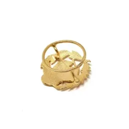Insignia profesional Magisterio oro 18k escudo pin solapa 15.2mm.