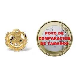 Insignia profesional Magisterio oro 18k escudo pin solapa 15.2mm.