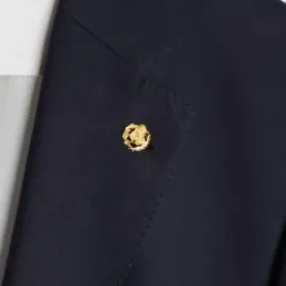 Insignia profesional Magisterio oro 18k escudo pin solapa 15.2mm.