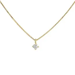 Colgante con cadena Oro Amarillo 18k modelo Garritas (1 Diamante 2mm. 0,04 cts.) Colgante: 2mm.