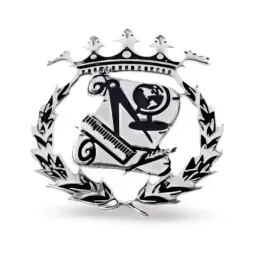 Insignia Profesional de Magisterio en Plata de Ley 925m de 18 mm. al