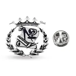 Insignia Profesional de Magisterio en Plata de Ley 925m de 18 mm. al
