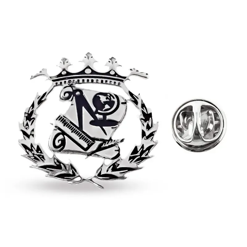 Insignia Profesional de Magisterio en Plata de Ley 925m de 18 mm. al