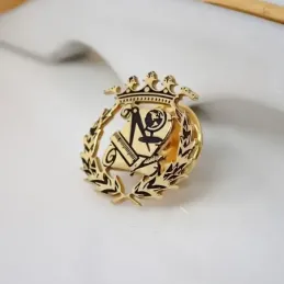 Insignia Profesional de Magisterio en Plata de Ley 925m chapado oro
