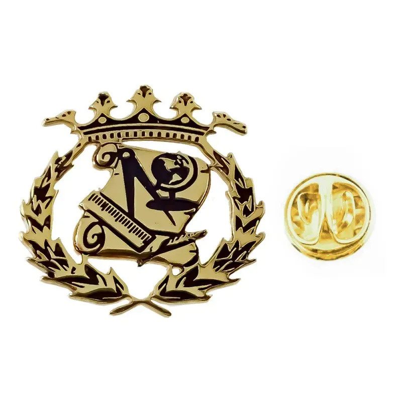 Insignia Profesional de Magisterio en Plata de Ley 925m chapado oro