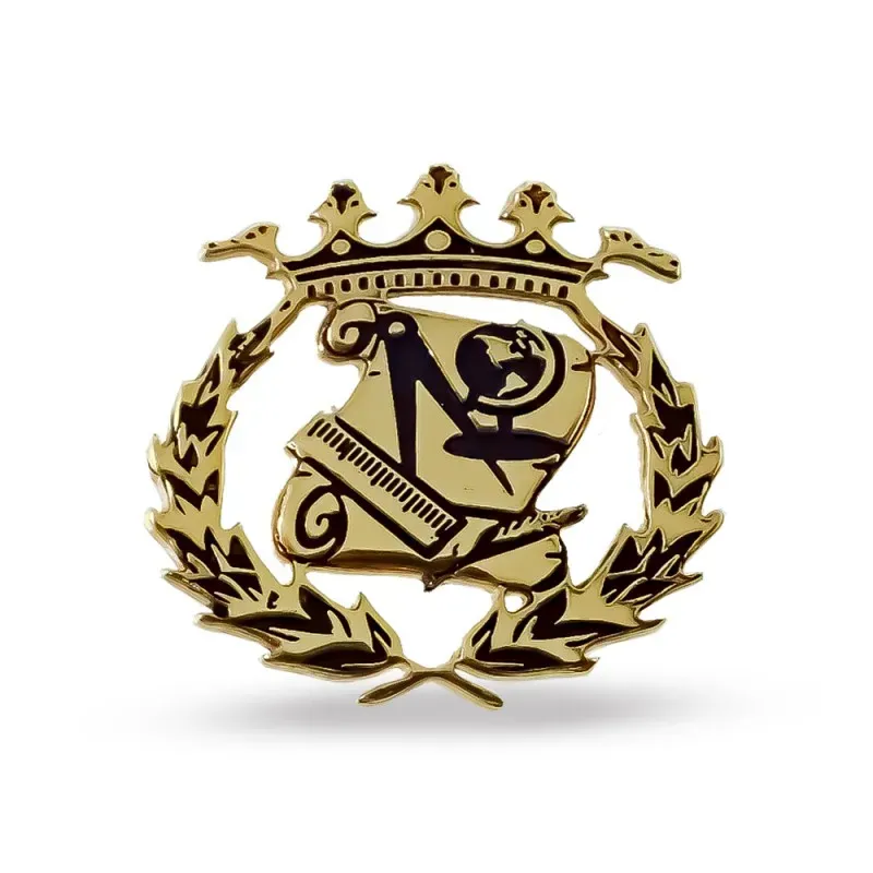 Insignia Profesional de Magisterio en Plata de Ley 925m chapado oro