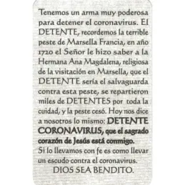 Medalla plata Ley 925m. maciza Corazón de Jesús 19mm. DETENTE EL CORA