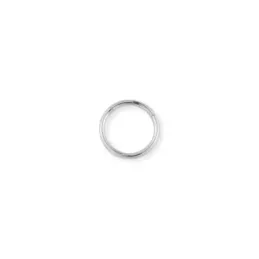 Aro Pendiente Piercing Medio Par en Plata de Ley 925m de 10 mm. liso