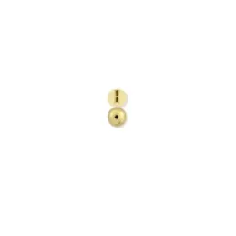 Pendiente Piercing Medio Par en Plata de Ley 925m chapado oro con 4 m