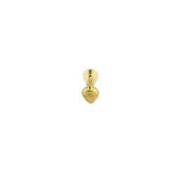 Pendiente Piercing Medio Par en Plata de Ley 925m chapado oro con 6 m