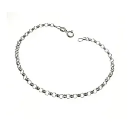 Pulsera Plata Ley 925m unisex 19 mm. rolo 2 mm. reasa