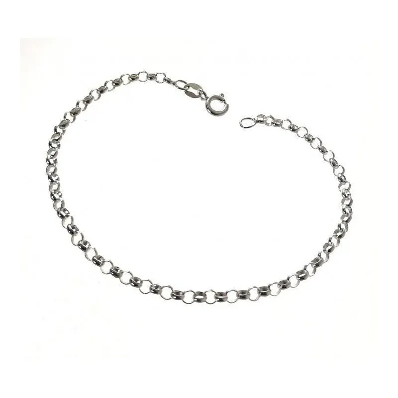 Pulsera Plata Ley 925m unisex 19 mm. rolo 2 mm. reasa