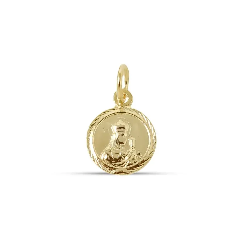 Virgen del Carmen Corazón de Jesús Escapulario Medalla Plata Ley 925m