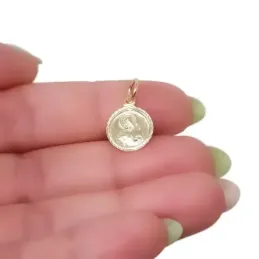 Virgen del Carmen Corazón de Jesús Escapulario Medalla Plata Ley 925m
