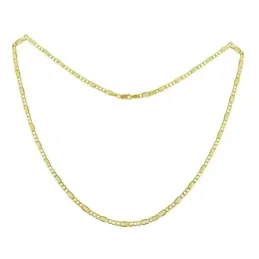 Cadena oro 18k unisex 60 cm. hueca 3x1 detalle eslabón 4 mm.