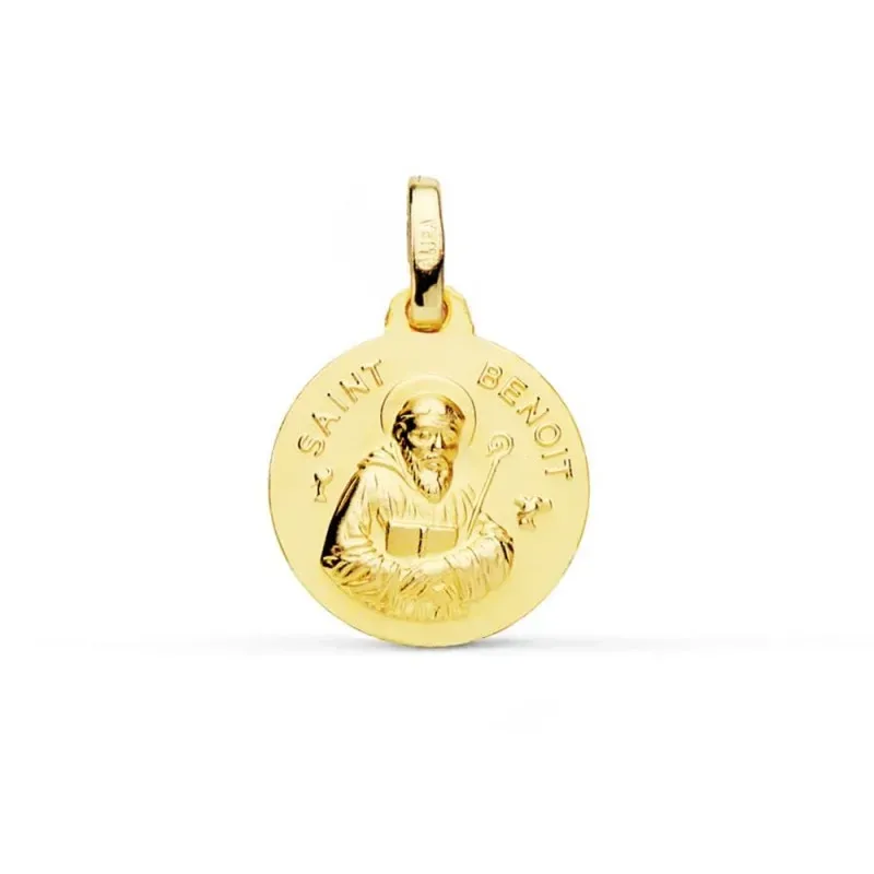 Medalla oro 9k San Benito 14mm. [AB3251GR]